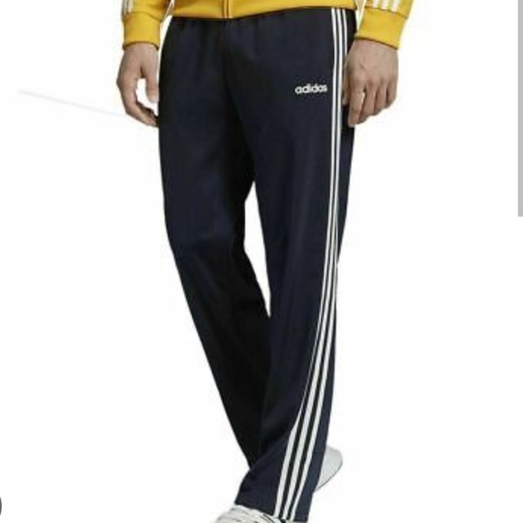 Adidas Originals Men's Three Stripe Classic Warm Up Pants Black White Size L EUC - Picture 1 of 11